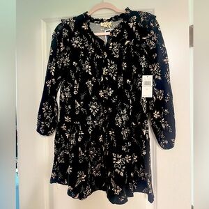 Jessica Simpson girls black and tan BOHO dress size 12